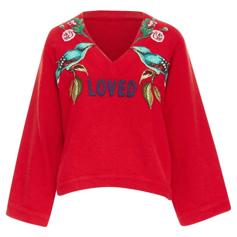 Gucci 2017 Wool Bird Embroidered Sweater